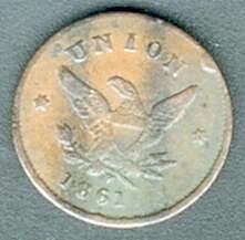 Civil War Token (reverse)