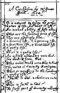 1654 Catechism by Rev. James Fitch